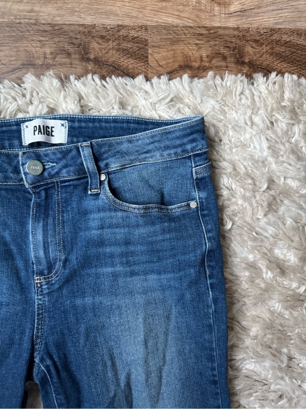 Paige Verdugo Crop Skinny Mid Rise Jeans - Picture 4 of 8